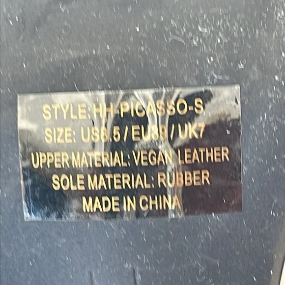 NWOT H by HALSTON PICASSO BLACK STRAPPY SQUARE TOE SPOOL HEELS SANDALS 8.5M - Picture 12 of 12